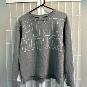 PINK gray sweater size XS
